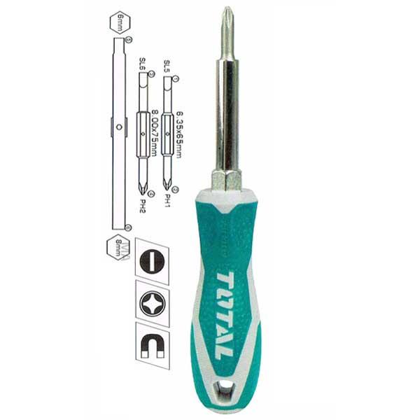 پیچ گوشتی 6 کاره توتال مدل THT250607